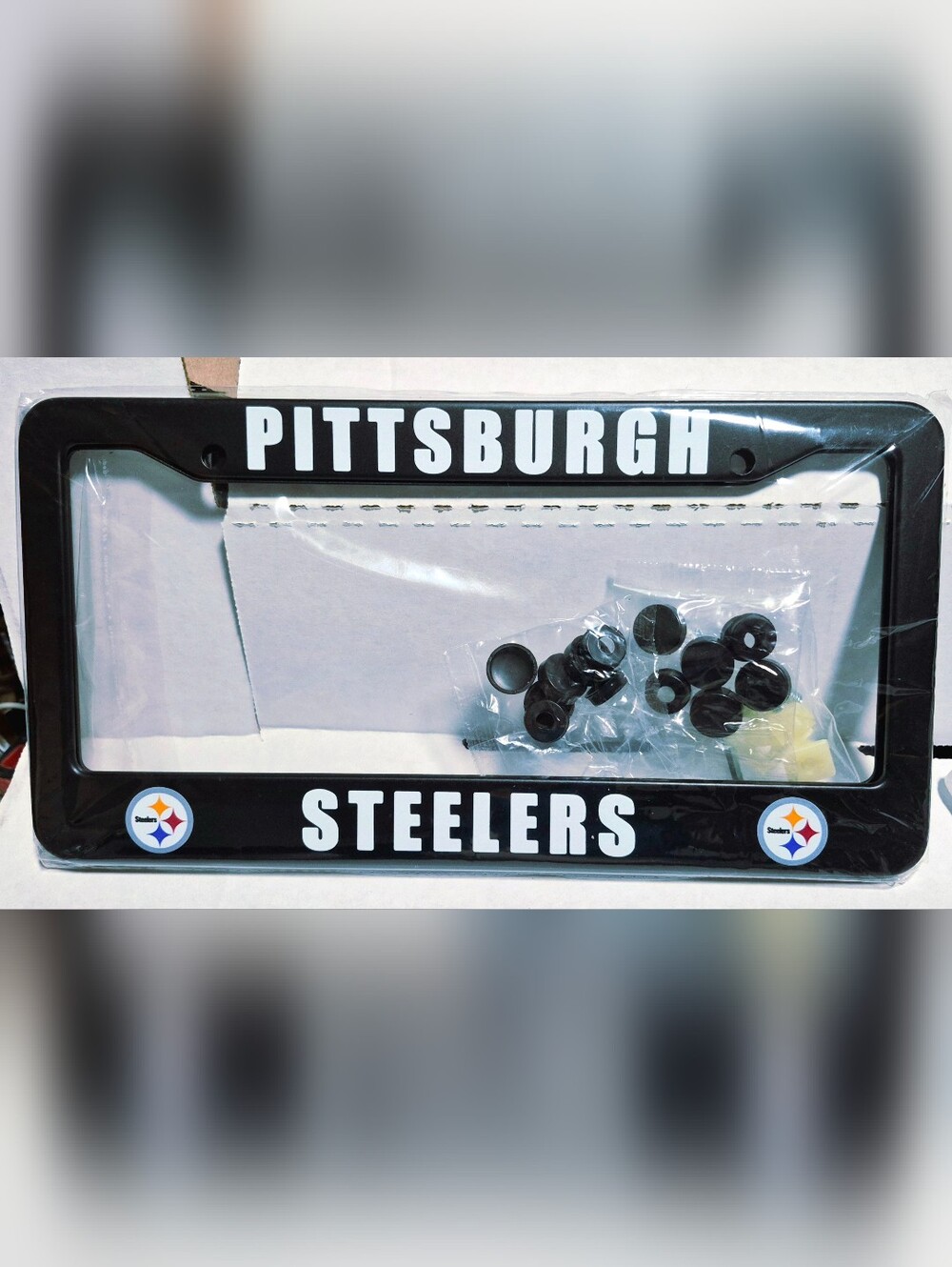 Pittsburgh Steelers Black License Plate Frame by